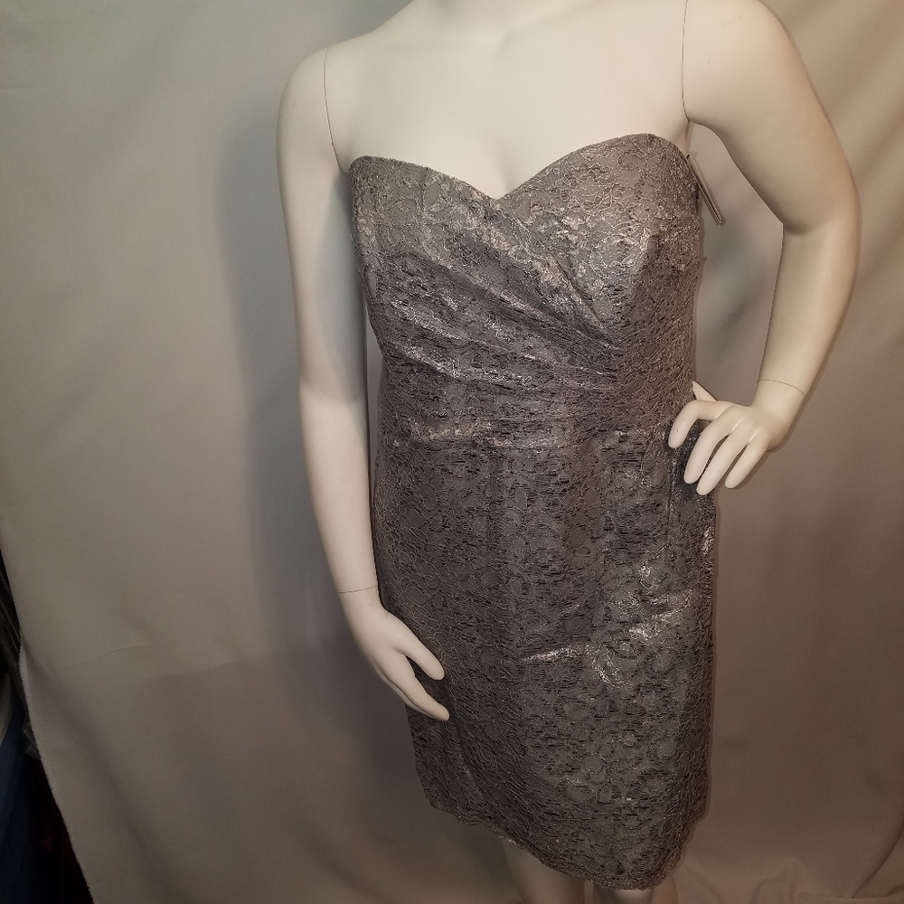 Sexy Silver Sweetheart Evening Dress